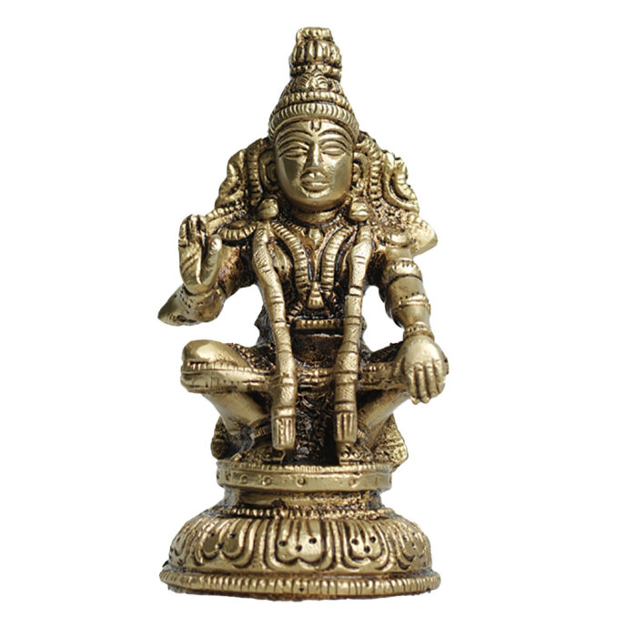 Lord ayyappa brass idol, Brass Lord ayyappa idol, Lord Ayyappa statue for home or office decor