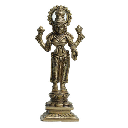 Goddess Lakshmi Brass Idol, Brass lakshmi idol, Brass Lakshmi Idol for Prosperity and Wealth