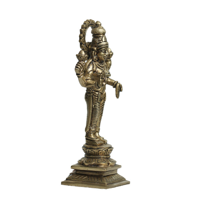 Goddess Lakshmi Brass Idol, Brass lakshmi idol, Brass Lakshmi Idol for Prosperity and Wealth