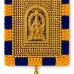 Hand Crafted Wall Hanging Round Nettipattam /Round Nettipattam with Lord Ayyappan (1.5 Feet)