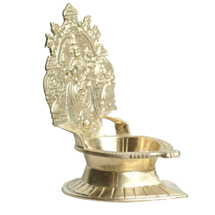 Kamakshi Deepam For Pooja, Kamakshi Brass Lamp, Kamakshi Devi Oil Lamp Stand Brass Table Diya