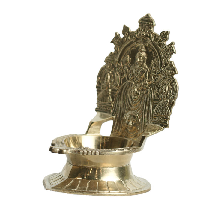 Kamakshi Deepam For Pooja, Kamakshi Brass Lamp, Kamakshi Devi Oil Lamp Stand Brass Table Diya