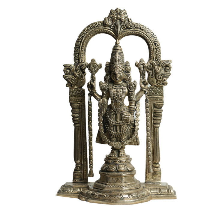 Tirupati Balaji Brass Idol, Brass Statue of Lord Tirupati Balaji, Tirupati Balaji Brass Murti