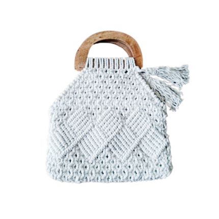 Macrame Handbag Front, Macrame Handbag, Macrame Handbag Inner View